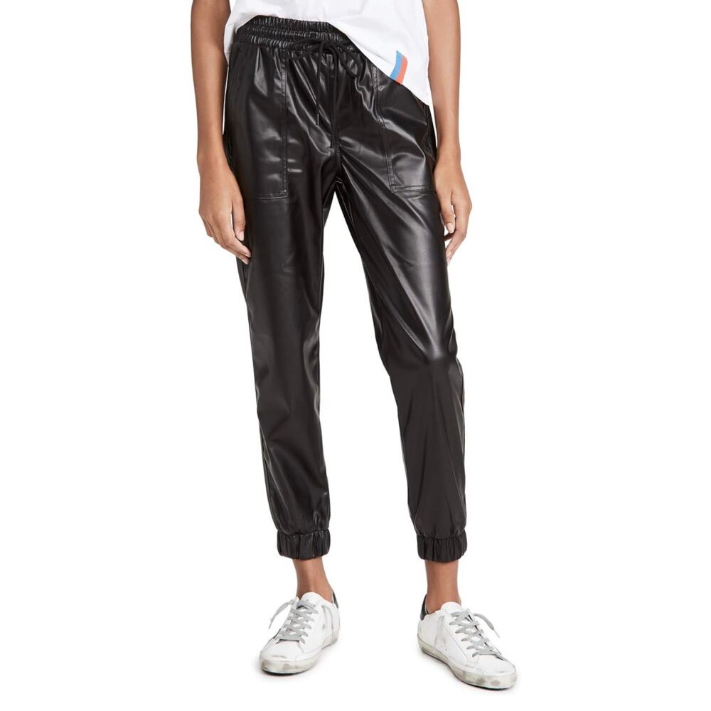 BLANKNYC Women's Black Faux Leather Joggers Sz. 26 NWT